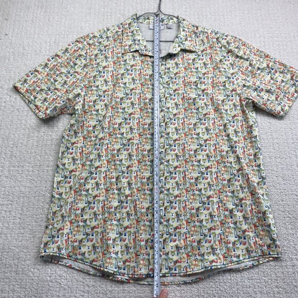 Projek Raw Shirt Mens XL Cocktails Drink AOP Summer Party Light Breathable - Picture 8 of 12